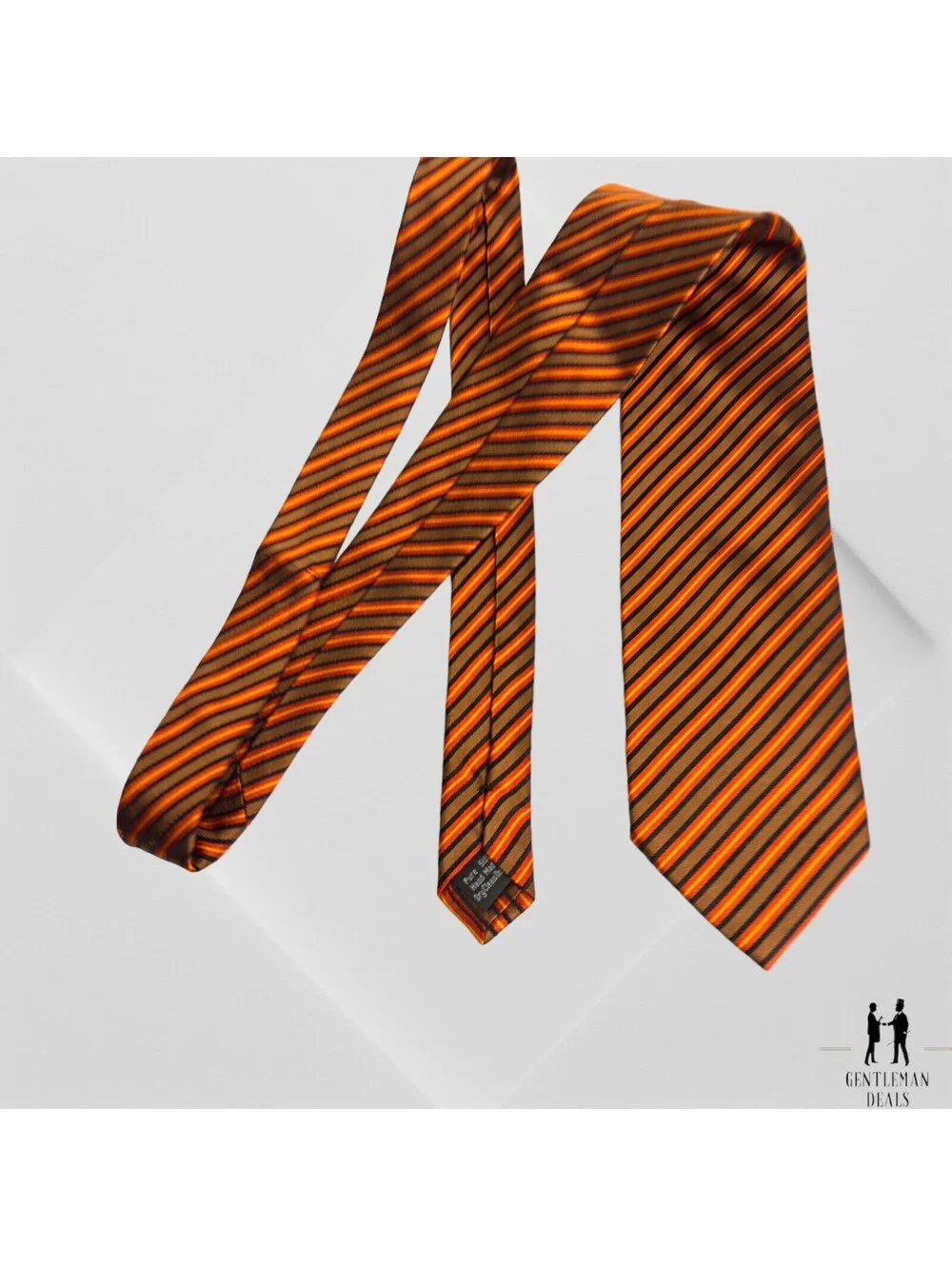 Christian Berg Stockholm Pure Silk Tie Striped Regimental Diagonal 59 x 3.5